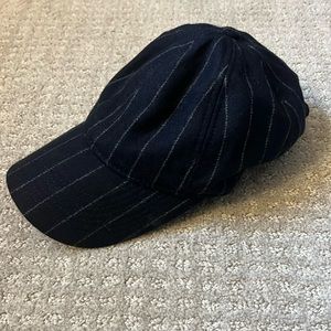 JCrew Navy Pinstripe Wool Baseball hat